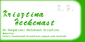 krisztina heckenast business card